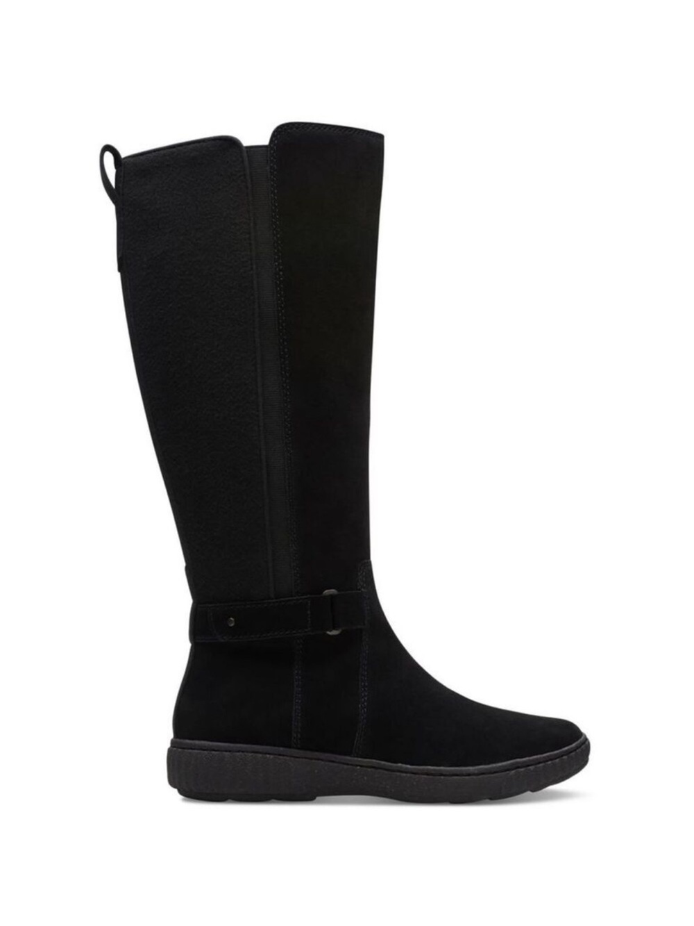 Clarks Collection Suede & Fabric Tall Shaft
Boots Caroline Style Black 11
